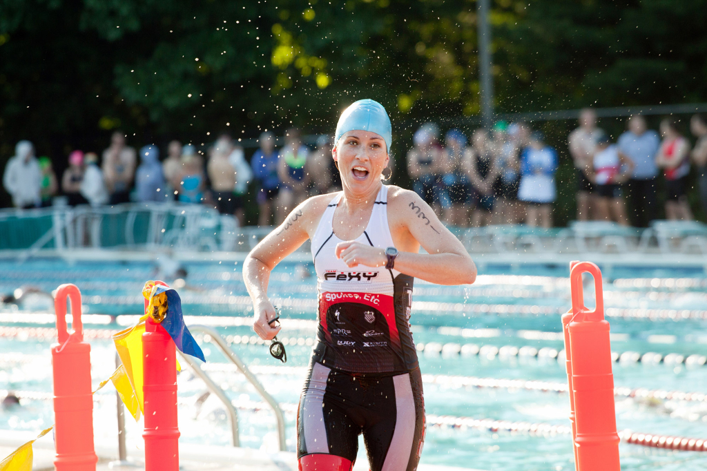 Swimmer at the Reston Sprint Triathlon | Photo by Charlotte Geary