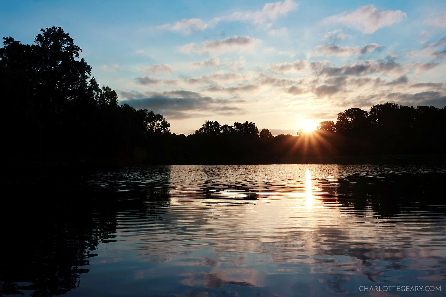 Sunrise at Lake Newport in Reston, Virginia