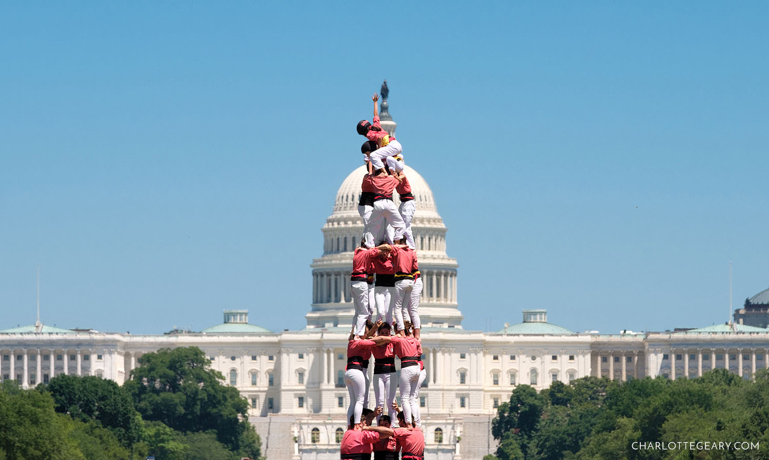 Catalan human tower at the Smithsonian Folklife Festival