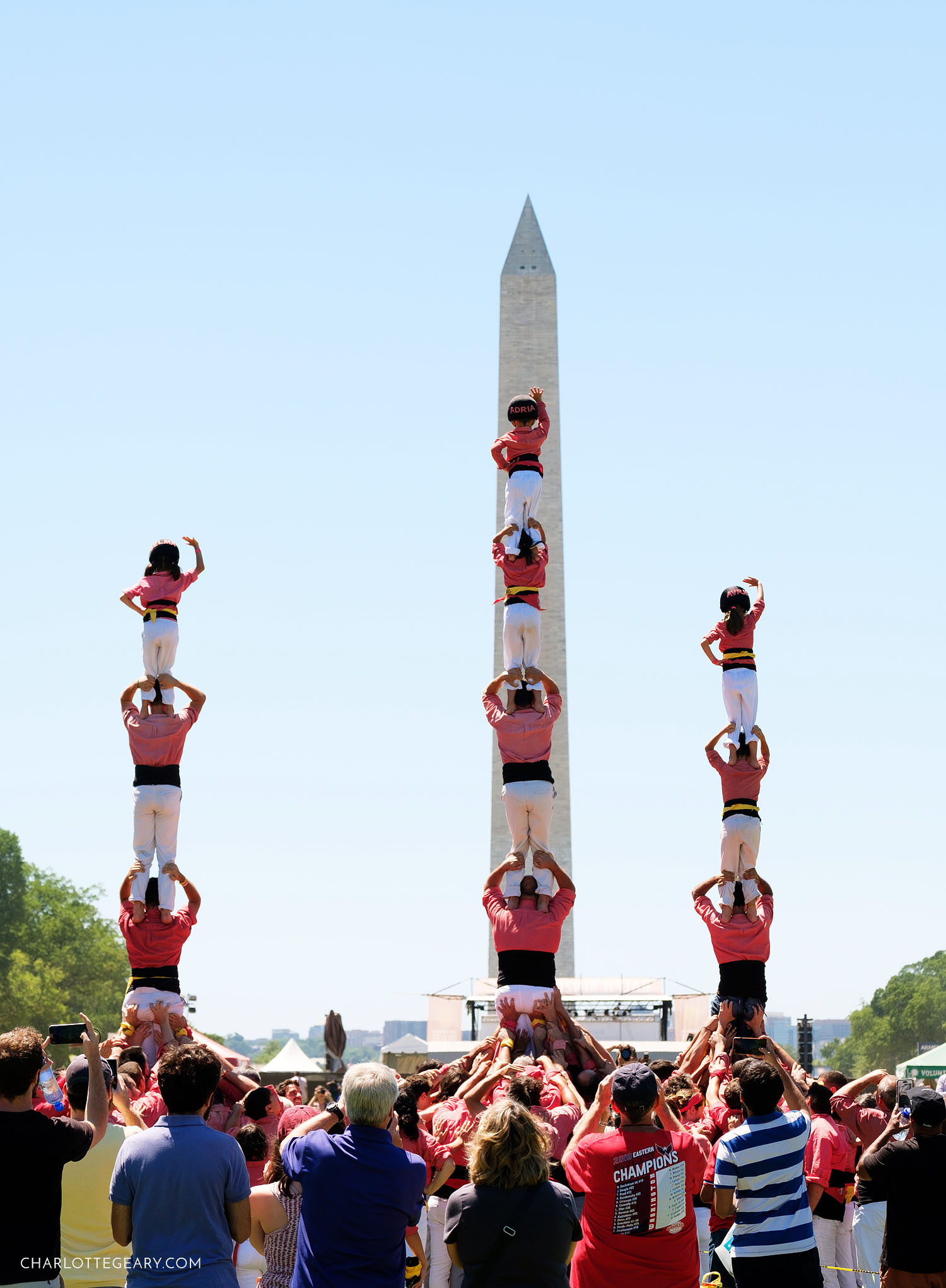 Catalan human tower at the Smithsonian Folklife Festival